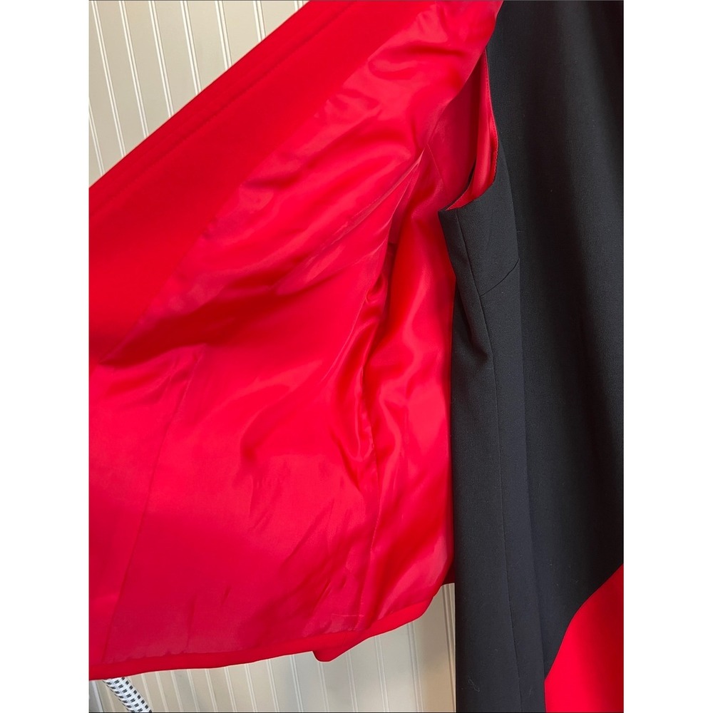 Nine West Red Black corpgore officewear Skirt Suit Set Blazer Dress Size 16 NWT - Picture 3 of 13